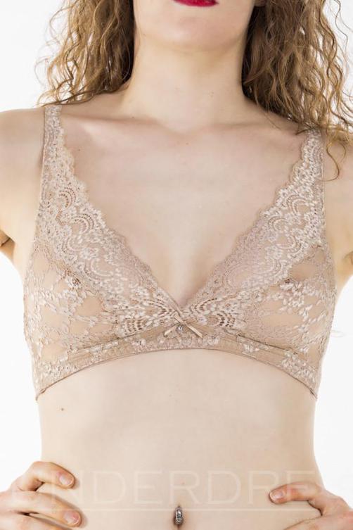Reggiseno Bralette a Triangolo in Pizzo
