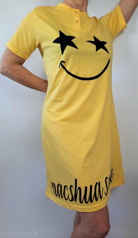 Camicia da Notte Manica Corta Cotone Smile